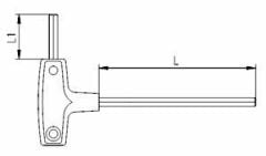 İzeltaş 4920220040 4mm T Tipi Allen Anahtar