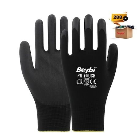 Beybi Pu Touch Polyester Örgü Pu Kaplı Iş Eldiveni