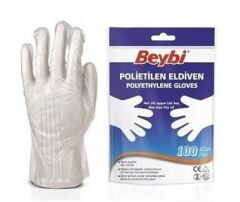 Beybi Polietilen Pet Eldiven ,Şeffaf Poşet Eldiven 100 Lü Adet