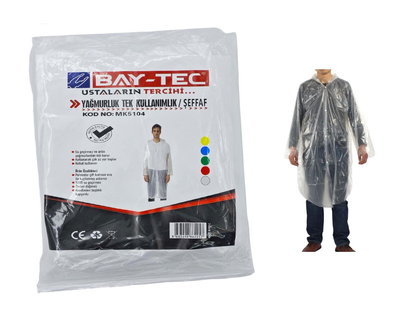 BAY-TEC MK5103 Yağmurluk Tek Kullanımlık Yeşil